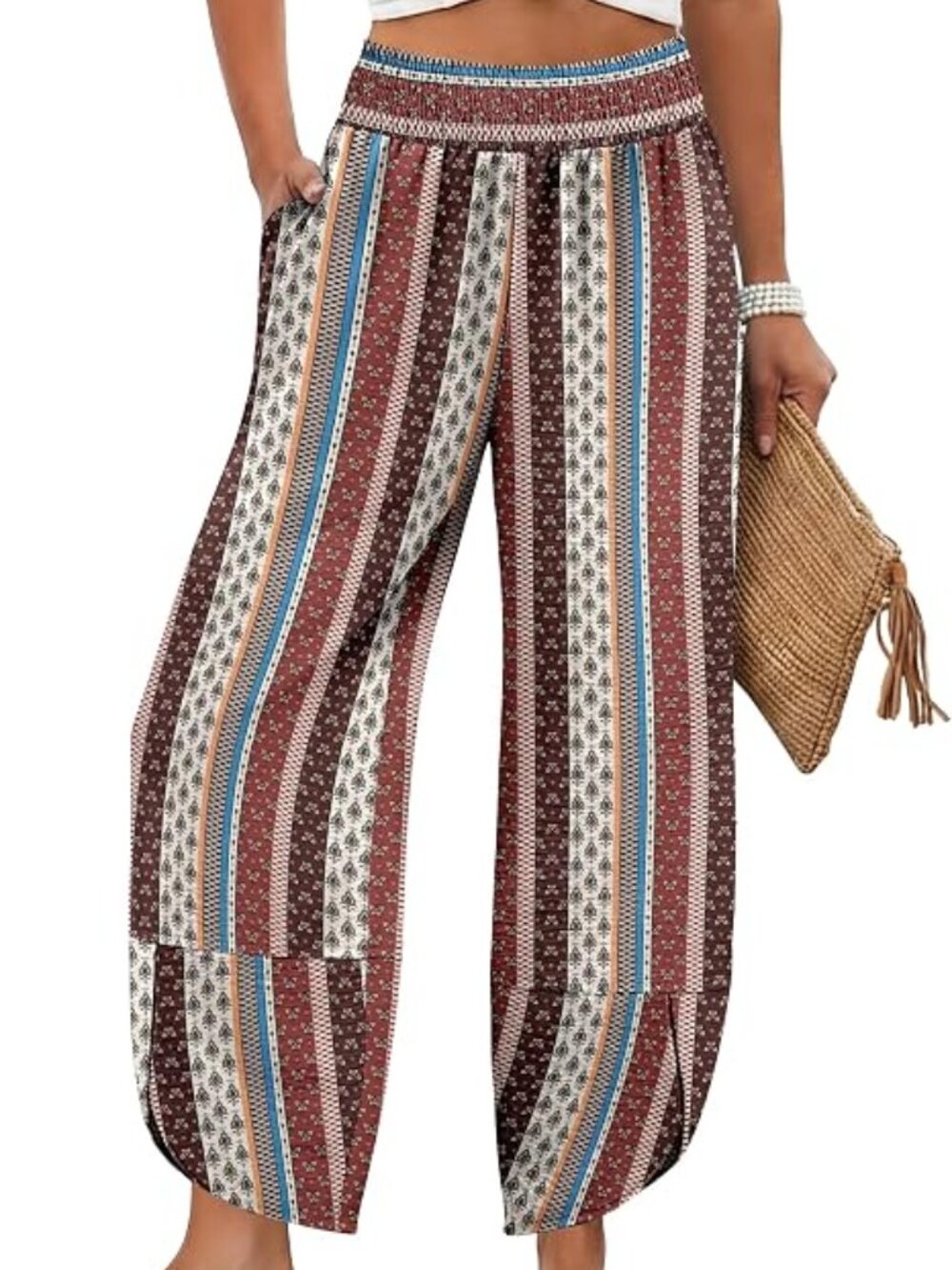 Lepunuo Womens Baggy Wide Leg Pants (XL)